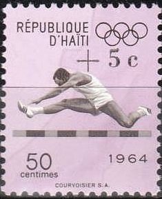 Stamp, Hurdles Race, Haiti,  , Athletics, Olympic Games, Athletes