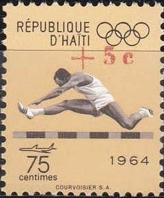 Stamp, Hurdles Race, Haiti,  , Athletics, Olympic Games, Athletes