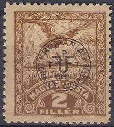 Stamp, Turul - bright paper, Hungary (occupation, local issues),  