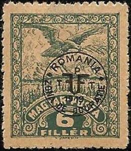 Stamp, Turul - matt paper, Hungary (occupation, local issues),  
