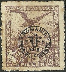 Stamp, Turul - matt paper, Hungary (occupation, local issues),  