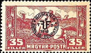 Stamp, Horseman catching horses, Hungary (occupation, local issues),  