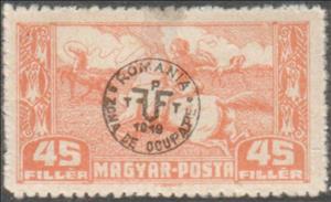 Stamp, Horseman catching horses, Hungary (occupation, local issues),  