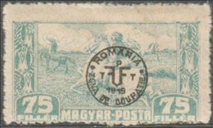 Stamp, Horseman catching horses, Hungary (occupation, local issues),  
