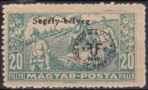 Stamp, Overprint: 'Segély bélyeg' - normal paper, Hungary (occupation, local issues),  