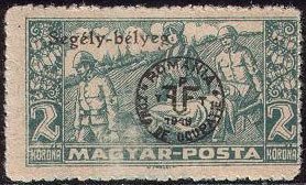 Stamp, Overprint: 'Segély bélyeg' - normal paper, Hungary (occupation, local issues),  
