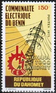 Stamp, Gana-Togo-Dahomey Cooperation, Dahomey,  , Energy