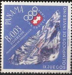 Stamp, Tyrolean Mountain Landscape, Panama,  , Olympic Games