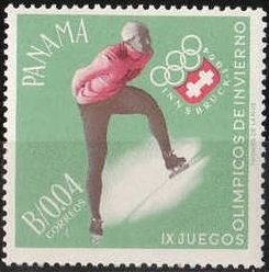 Stamp, Speed Skating, Panama,  , Olympic Games, Speed Skating