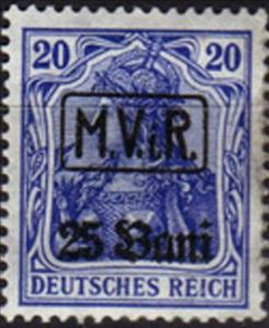 Stamp, overprint on "Germania", Germany, Colonies and Post Abroad,  