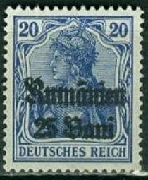overprint on "Germania"
