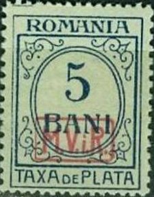 overprint on Portostamp