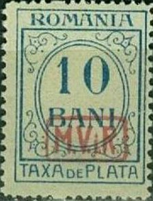overprint on Portostamp