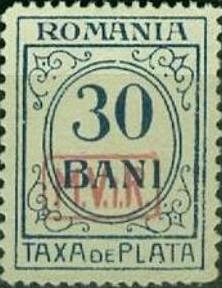 overprint on Portostamp