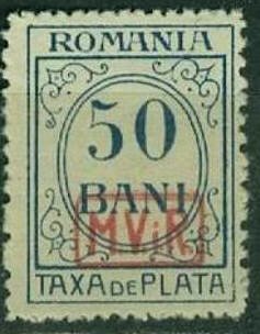 overprint on Portostamp