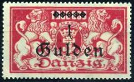 The coat of arms of Danzig with lions