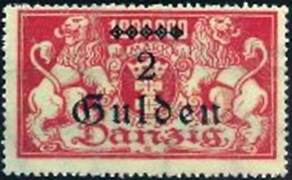 The coat of arms of Danzig with lions
