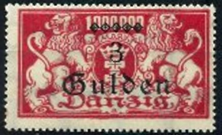 The coat of arms of Danzig with lions