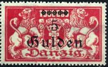 The coat of arms of Danzig with lions