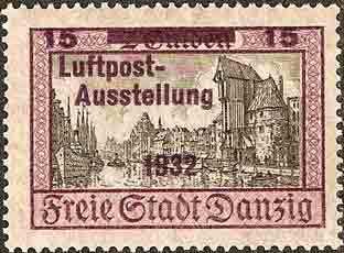 Stamp, Żuraw - Medieval port crane, Free City of Danzig,  , Cranes (Machines)
