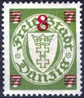 Stamp, The coat of arms of Danzig in an oval frame, Free City of Danzig,  
