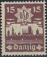 Skyline of Danzig with DLB emblem