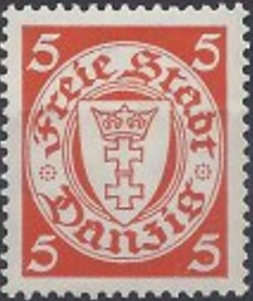 Stamp, The coat of arms of Danzig in an oval frame, Free City of Danzig,  , Coats of Arms
