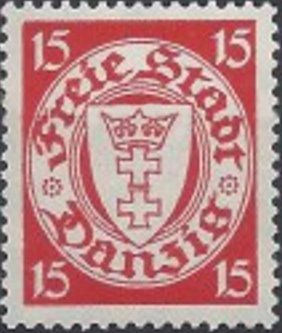 Stamp, The coat of arms of Danzig in an oval frame, Free City of Danzig,  , Coats of Arms