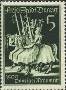 Stamp, Knights tournament (1500), Free City of Danzig,  