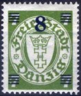Stamp, The coat of arms of Danzig in an oval frame, Free City of Danzig,  