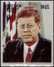 Stamp, John F. Kennedy (1917-1963), Bhutan,  