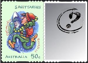 Stamp, Sagittarius, Australia,  , Zodiac