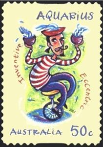 Stamp, Aquarius, Australia,  , Zodiac