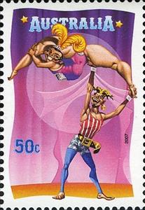 Stamp, Banana Lady, Australia,  , Circus