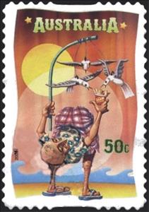 Stamp, Inside Out Man, Australia,  , Circus