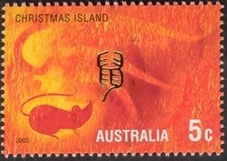 Stamp, Lunar New Year 2002, Christmas Island,  
