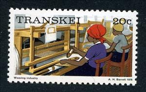 Stamp, Weaving industry, South Africa, Homelands,  