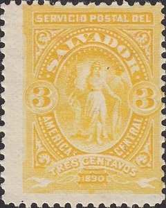 Stamp, Victory in the oval, El Salvador,  
