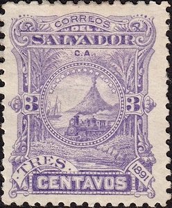 Locomotive and volcano