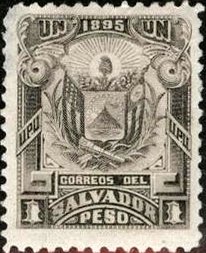 Stamp, Coat of Arms, El Salvador,  