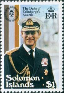 Stamp, Duke of Edinburgh, Solomon Islands,  