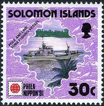 Boat for pole and line tuna fishing