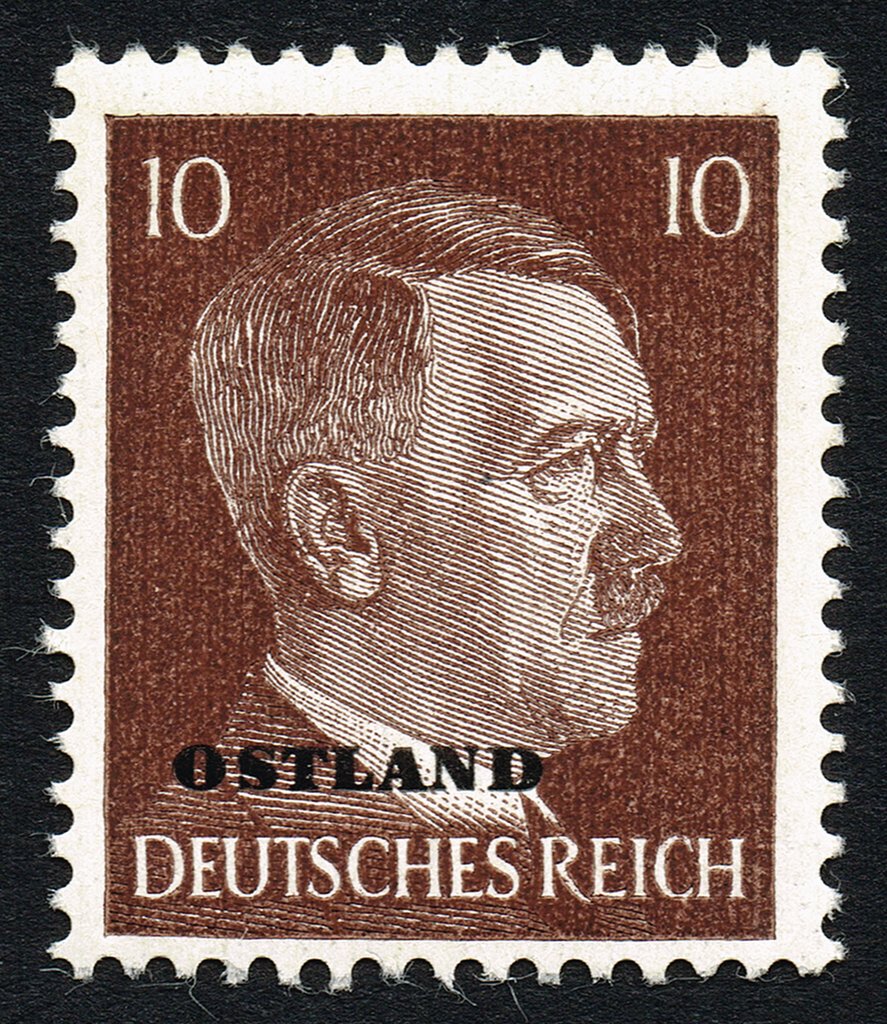 Overprint OSTLAND Over Hitler