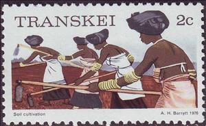 Stamp, Soil cultivation, South Africa, Homelands,  