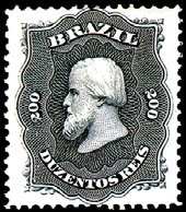 Stamp, Emperor Dom Pedro II, Brazil,  