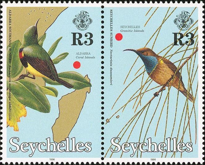 Souimanga Sunbird and Seychelles Sunbird