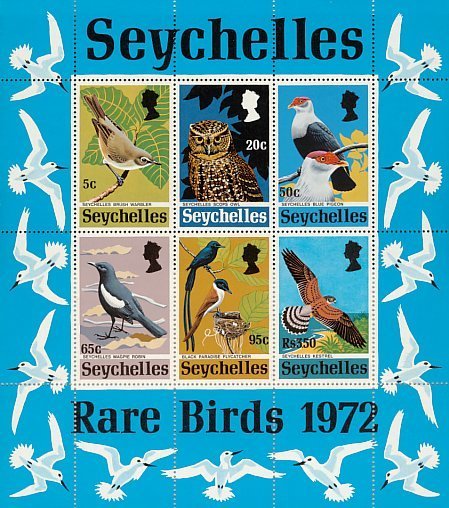 Rare Seychelles Birds - MiNo. 301-306