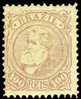Stamp, Emperor Dom Pedro II, Brazil,  