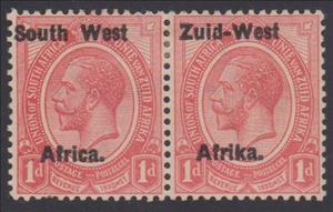 Se-tenant, Overprinted Pair, South-West Africa,  