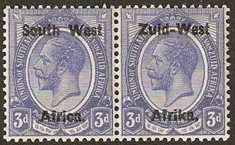 Se-tenant, Overprinted Pair, South-West Africa,  